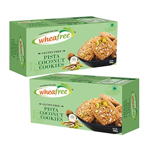 Image of Wheafree Gluten Free Sorghum Sooji (Pack of 2 x 400g Each) & Wheafree Pista Coconut Cookies - Pack of 2 (200g each) | No Maida | Best Tea Time Snacks | 100% Vegetarian and Wholesome Ingredients