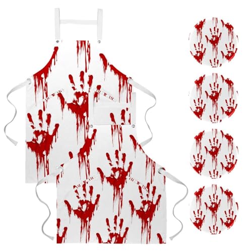 Tablier de cuisine anti taches avec broches pour protéger vos vêtements durant le nettoyage