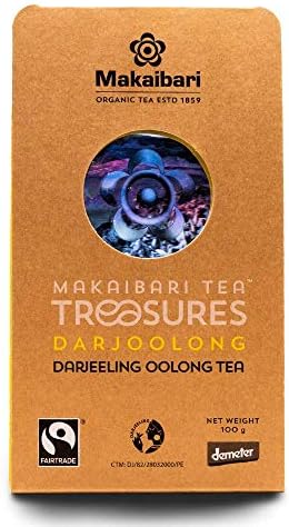 Makaibari Tea Treasures-Makaibari Darjoolong Tea, Organic Darjeeling Oolong, Semi Fermented Whole Leaf Tea, 100 Grams