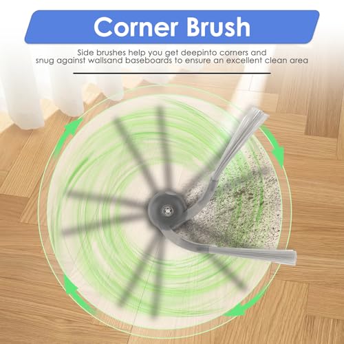 Image of (7 Pack) Q10 S5 / S5+ Replacement Parts Compatible with Roborock Q10 X5 / X5+ Robot Vacuum Cleaner, 1 Roller Brush, 4 Side Brushes, 2 HEPA Filters, Accessories Kit