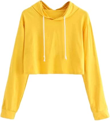 K-Youth Mujer Sudaderas Cortas, Mujer Sudaderas con Capucha Manga Larga  Sudaderas Tumblr Mujer Cortas Adolescente Deportiva Sweatshirt Blusa Color  sólido Tops Barata: Amazon.es: Ropa