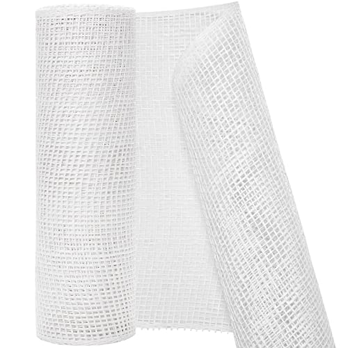 MIKIMIQI Deco Mesh - Cinta de malla de poliéster de 10 pulgadas x 15 pies de imitación de arpillera, suministros de malla decorativa de polipropileno para coronas de primavera, guirnaldas