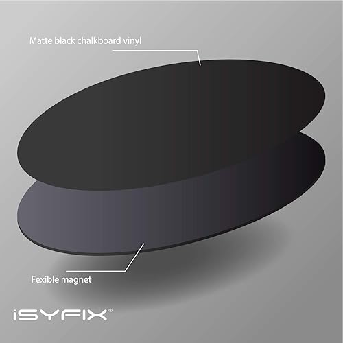 Miniatura 10 de iSYFIX Notas magnéticas de pizarra  5.5 x 3.5 pulgadas, paquete de 6, rectangular, pizarra magnética decorativa para nevera, organizador de cocina,