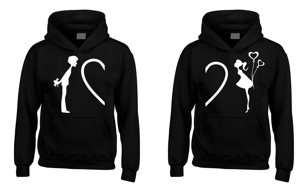 shop4ever His & Hers Couples Hoodie
