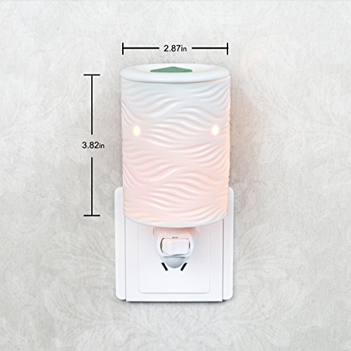 StarMoon Wax Warmer Plug in for Home Décor, Pluggable Home Fragrance Diffuser, No Flame, Removable Dish, with One More Bulb (Willow)