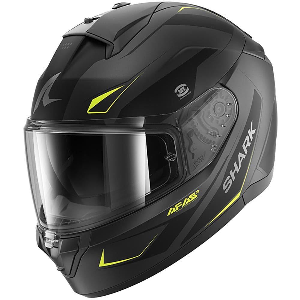 SHARK, Casque Moto Intégral RIDILL 2 MEKARIUM Anthracite Yellow AAY, XS