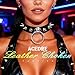 ACEDRE Spiked Leather Choker Black Studded O Ring Goth Collar for Women and Men