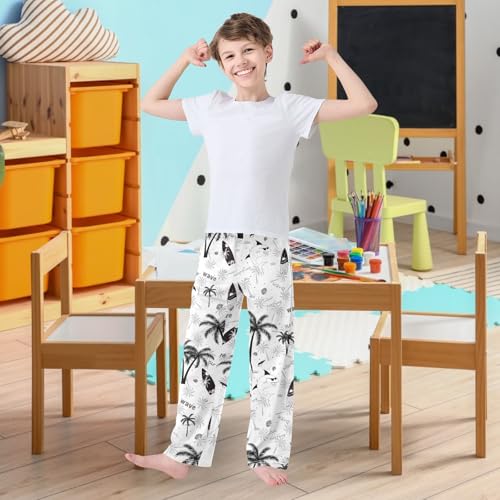 visesunny Boys' Pants Summer Funny Shark Pattern Jogger Pants Elastic Waist Long Bottoms Trousers with Pockets2