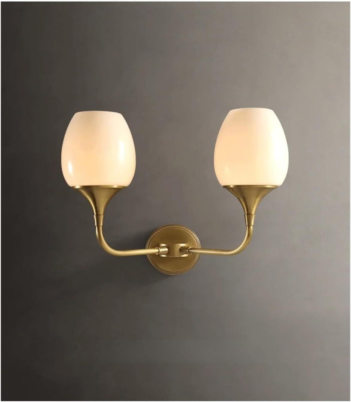 Cwcqgh Gold Post-Modern Copper Wall Lamp Bedroom Simple Led Lamp Table Corridor Aisle - Decorative Lighting,-D43cm