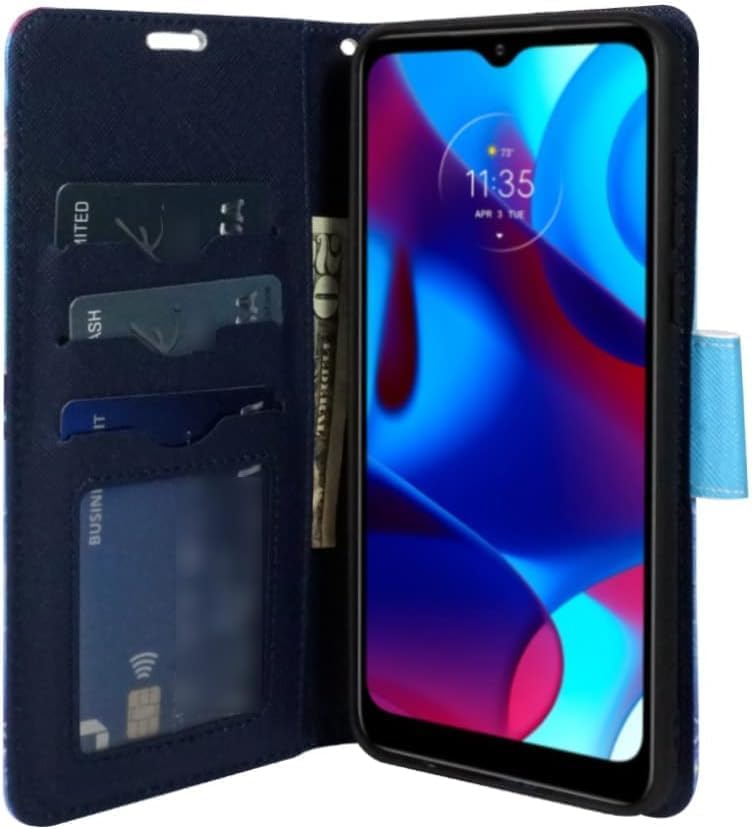 Miniatura 4 de Zase Funda protectora para Moto G Stylus (2023) 4G LTE, de piel sintética, cierre magnético con función atril, ranura para tarjeta de