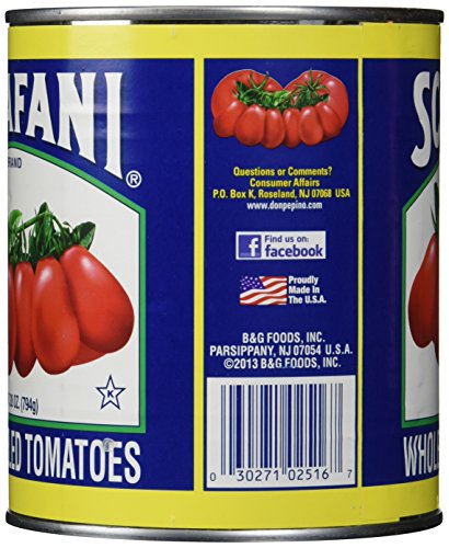 Sclafani Whole Peeled Tomatoes, 28 Ounce (Pack of 12)