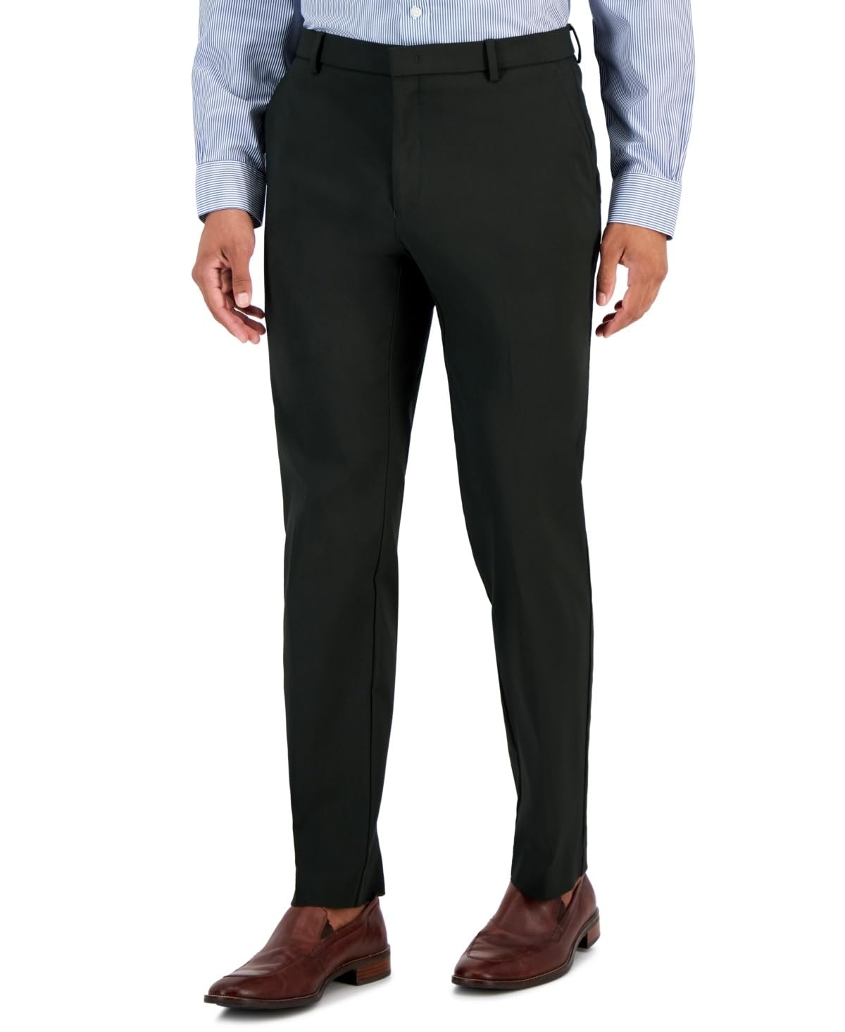 Tommy Hilfiger Mens Modern fit Dress Pants 38 32 Dark Green Solid Stretch