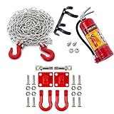 Metal Climbing RC Car Decoration Fire Extinguisher Metal Chain and Winch Shackles RC Decorations...