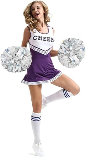 Miniatura 64 de Hooshing - Paquete de 2 pompones de animadora con mango tipo bastón, pompones para espíritu de equipo, deportes, bailes, animación, para niños