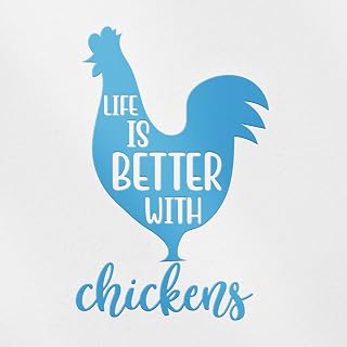Decal Stickers of Life is Better with Chickens (Azure Blue) (Set of 2) Premium Waterproof Vinyl Decal Stickers for Laptop Smartphone Car Dirt Bike Wall Room Mason Jar Bathtub - NVCsticg65826BE