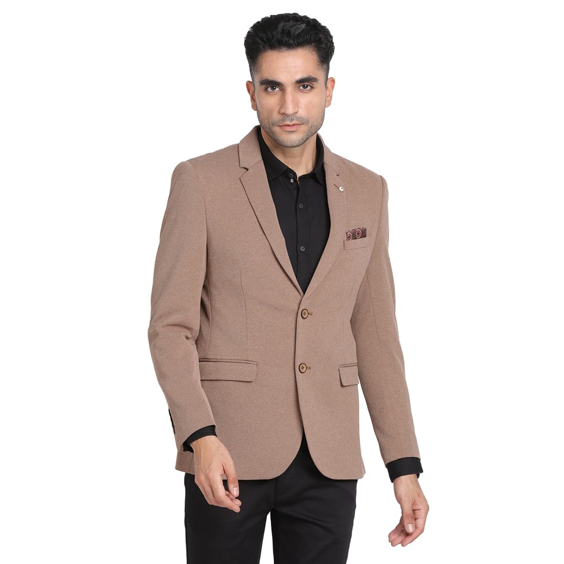 turtle Men Knitted Dobby Print Blazer-picture-26