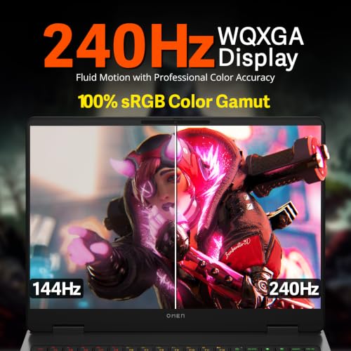 Image of HP OMEN 16 16 inch WQXGA 240Hz IPS Gaming Laptop, AMD Ryzen AI 9 365, NVIDIA GeForce RTX 5070 8GB, 64GB DDR5, 3TB Storage(2TB SSD+1TB Docking Station Set), RGB Backlit Keyboard, WiFi 6E, Win 11, Black