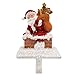 Kurt Adler Resin Santa with Gift Box Stocking Holder, 6.5-Inch