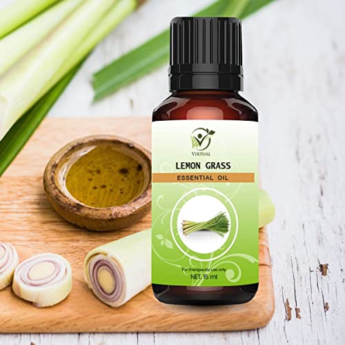 Image of VIRTUAL Lemon Essential Oil 15ml Pure Natural Therapeutic Grade Vitamin C Rich Oil for Skin Care Hair Growth Aromatherapy Diffuser Massage Use