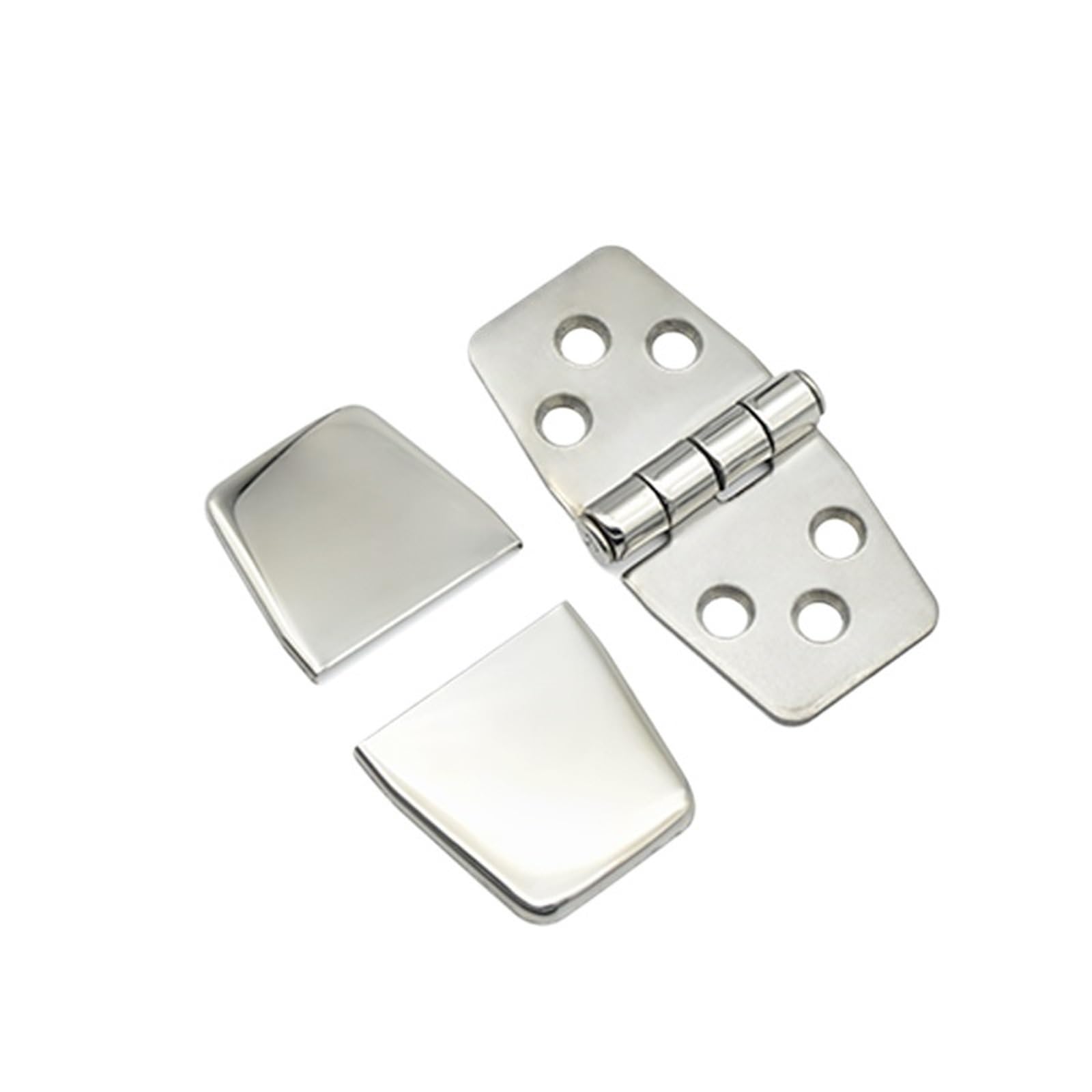 Charnière marine inox 316 poli miroir, ferrure haut de gamme amovible pour yacht et bateau