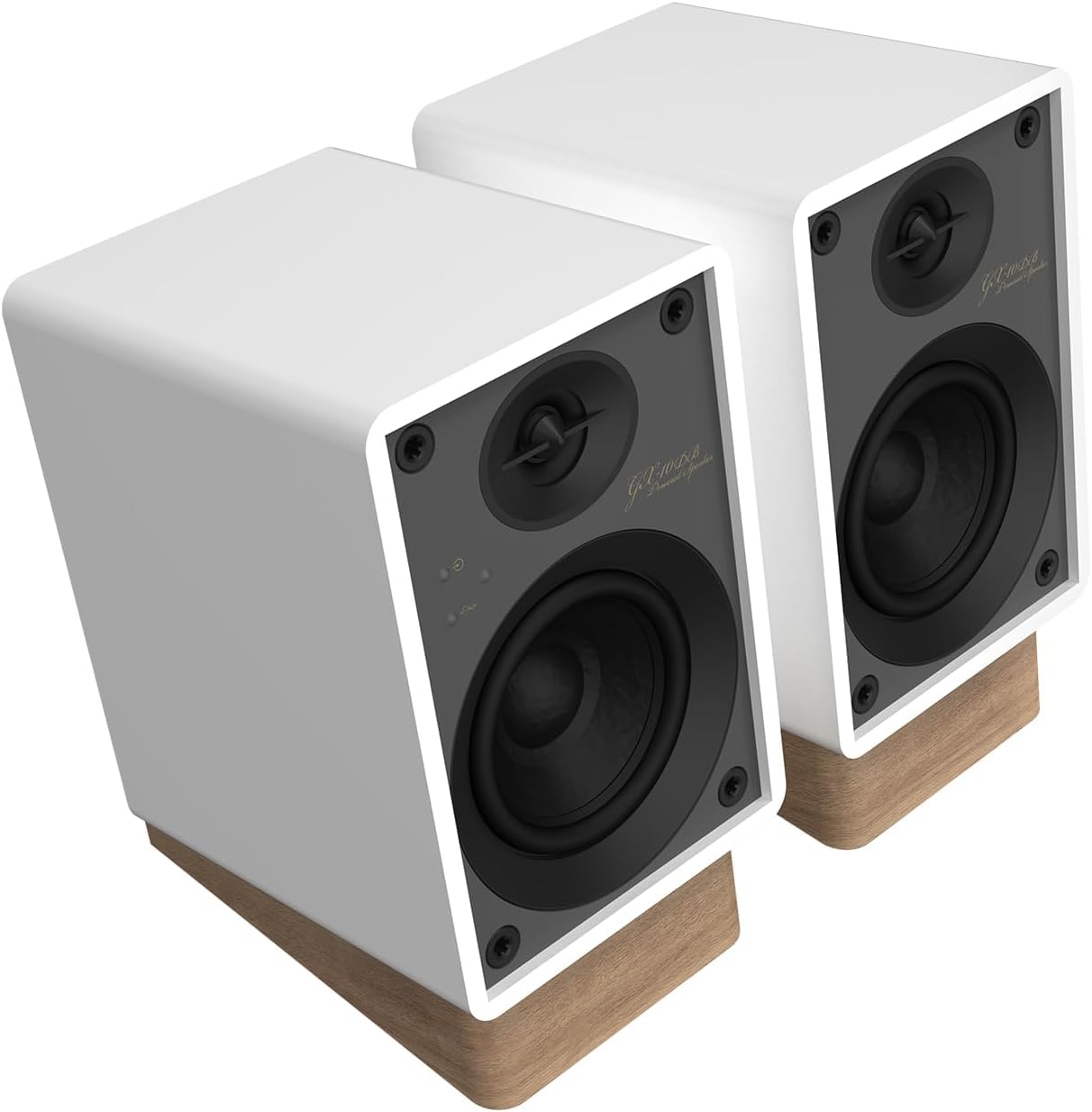 Onkyo GX-10DB Aktivlautsprecher mit USB-C, Weiß | Aktivlautsprecher mit 3-Zoll-Tieftöner, USB-C, Line/Phono, optischem Eingang, Sub-Out und Bluetooth 5.3 LE Audio.
