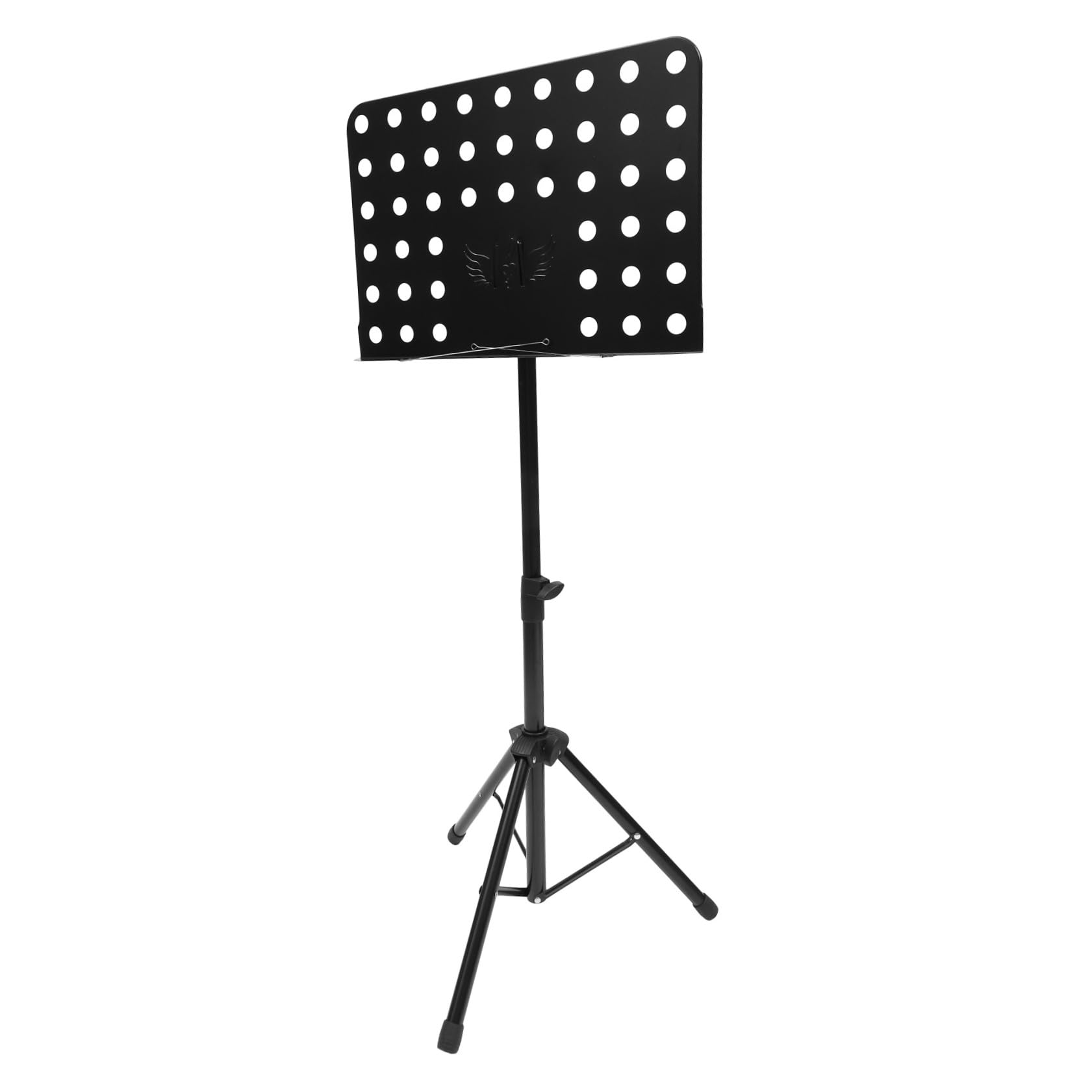 Cabilock Atril para Partituras Negro Plegable y Ajustable de Acero Suave y Abs, Soporte Portátil para Libros y Partituras Adecuado para Tocar Guitarra y Presentaciones