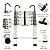 RIKADE 3.2 m Extendable Ladder, Aluminium Telescopic Ladder with Removable Hook, Multi-Purpose Ladder, Made Aluminium, Portable Extension Ladder, Max Load 150 kg / 330 lbs Silver