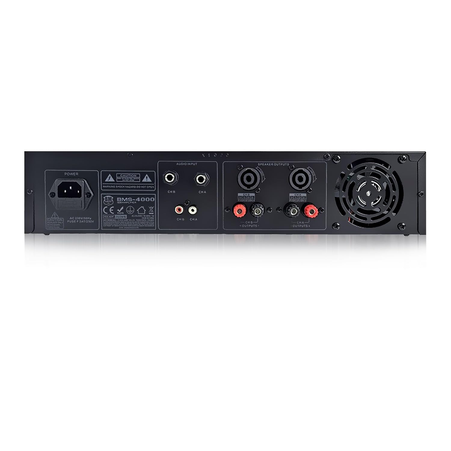 Amplificatore audio DJ - per BMSonic BMS-4000-2 x 2000W - Tecnologia MOSFET con ventilazione continua
