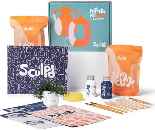 Sculpd - The Original Pottery Kit for Adults - Includes Air Dry C...