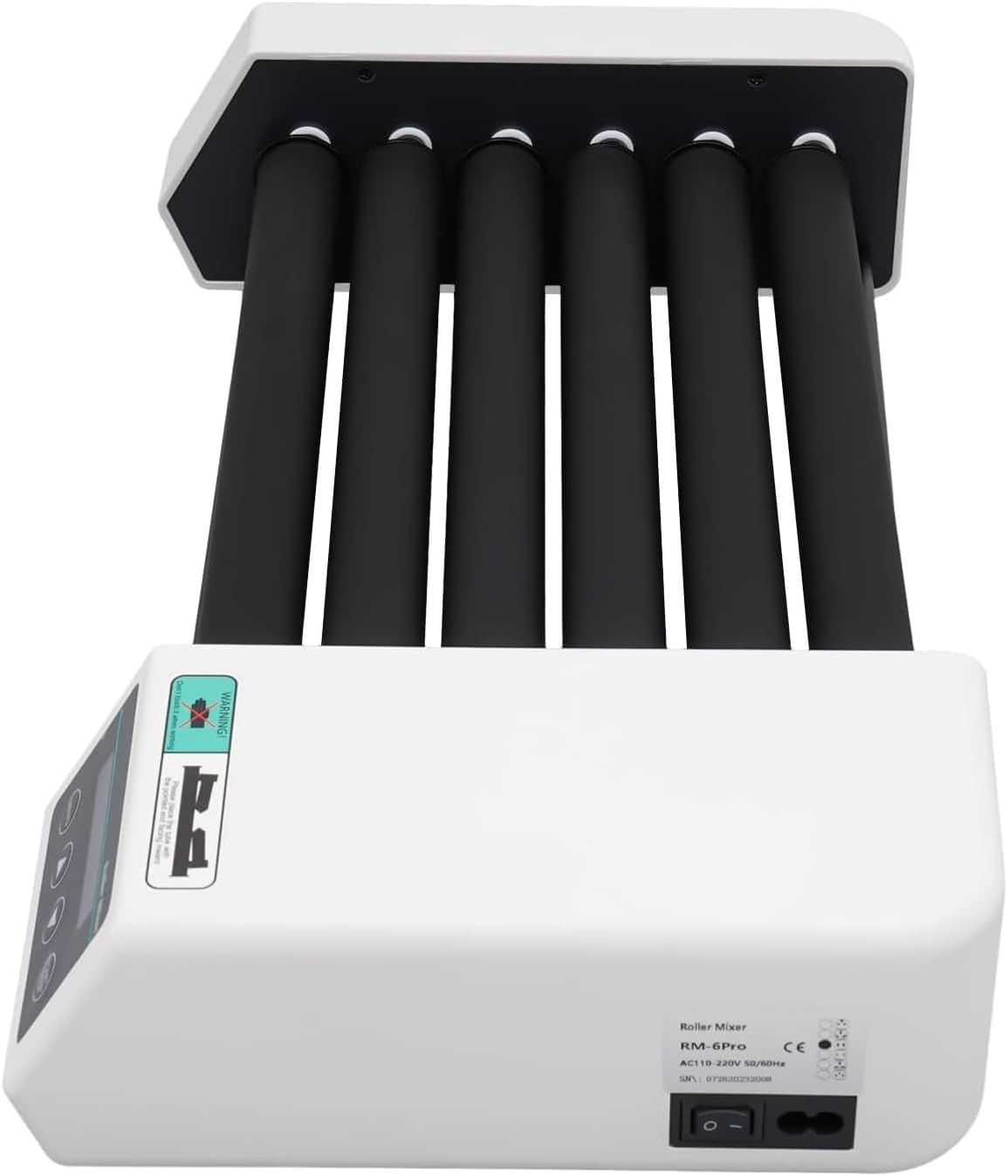 Mezclador digital de tubos con motor sin escobillas y pantalla LCD, agitador orbital de 6 rodillos 20-80 RPM, para tubos de 6-34 mm, uso en laboratorio y aula