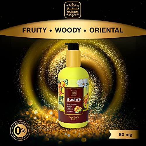 Naseem Bushra Alcohol Free Body Lotion With Fresh Lime Orange Sandalwood Body Moisturizer For Women 8.5 Fl Oz Non Greasy - Bpa/Paraben Free - Vegan Body Lotion #TOP1