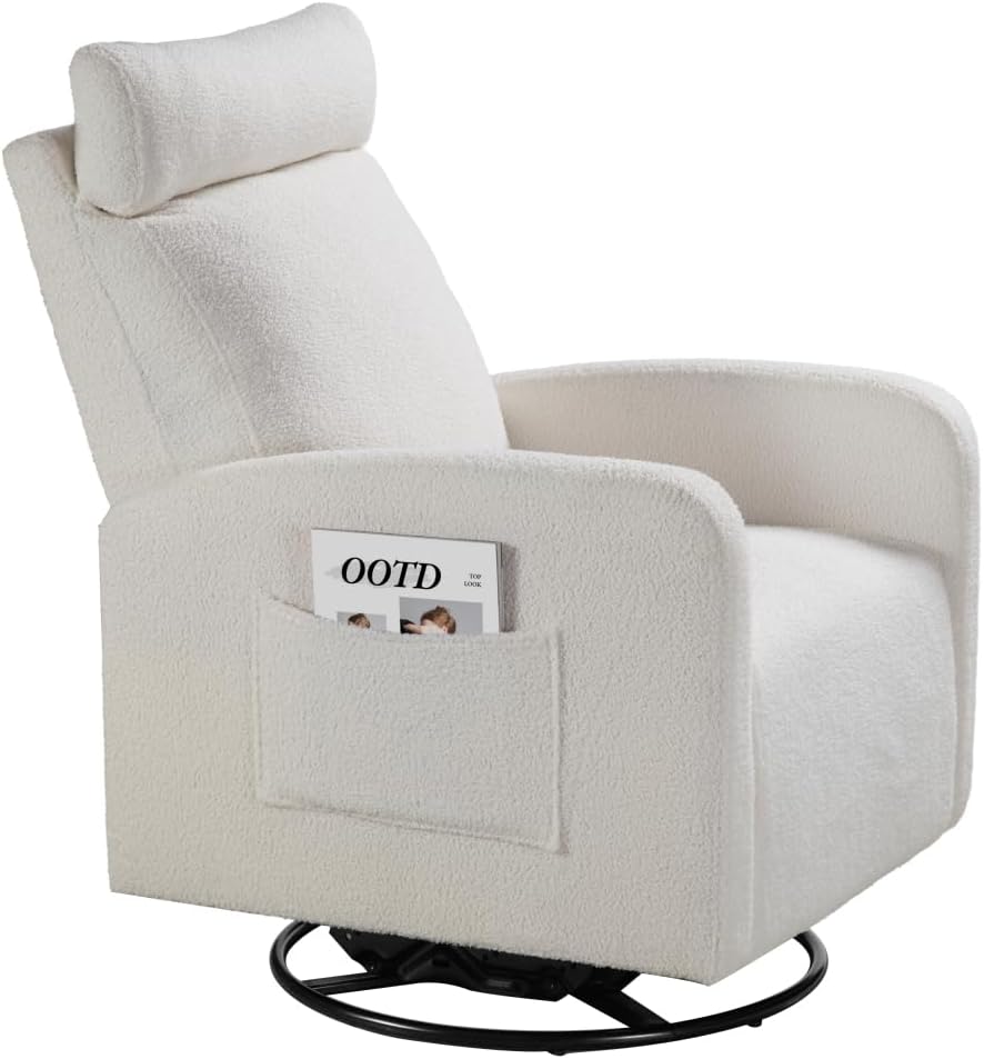 Swivel Glider Chair - Comfortable Support, Wide Usage, Superior Construction, Gentle Rocking, Comfy Chair