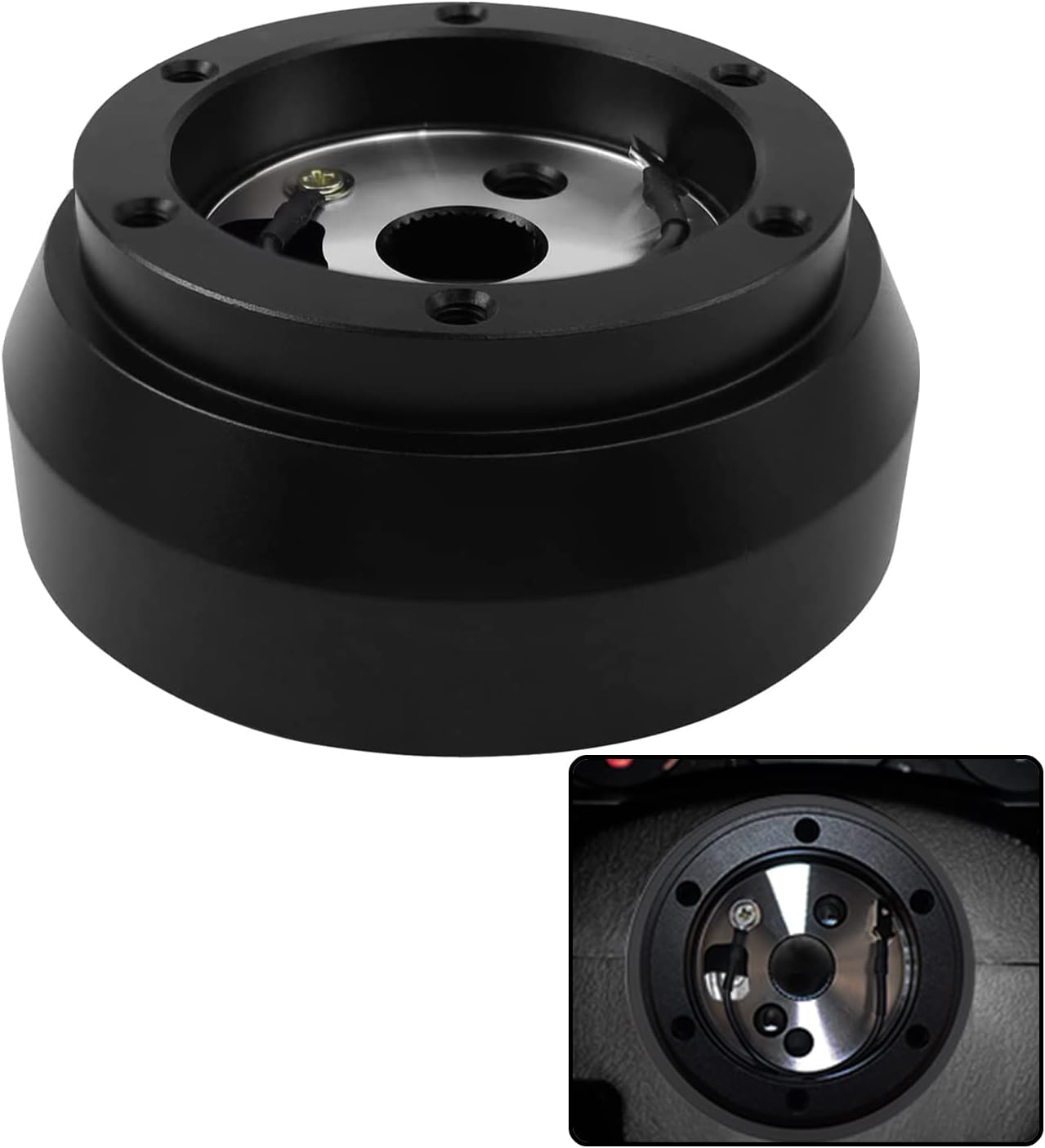 Priprilod SRK-170H Steering Wheel Quick Release Short Hub Adapter Billet + Aluminum Compatible with Dodge GMC 69-94 Fit for Cheverolet Blazer All 69-05