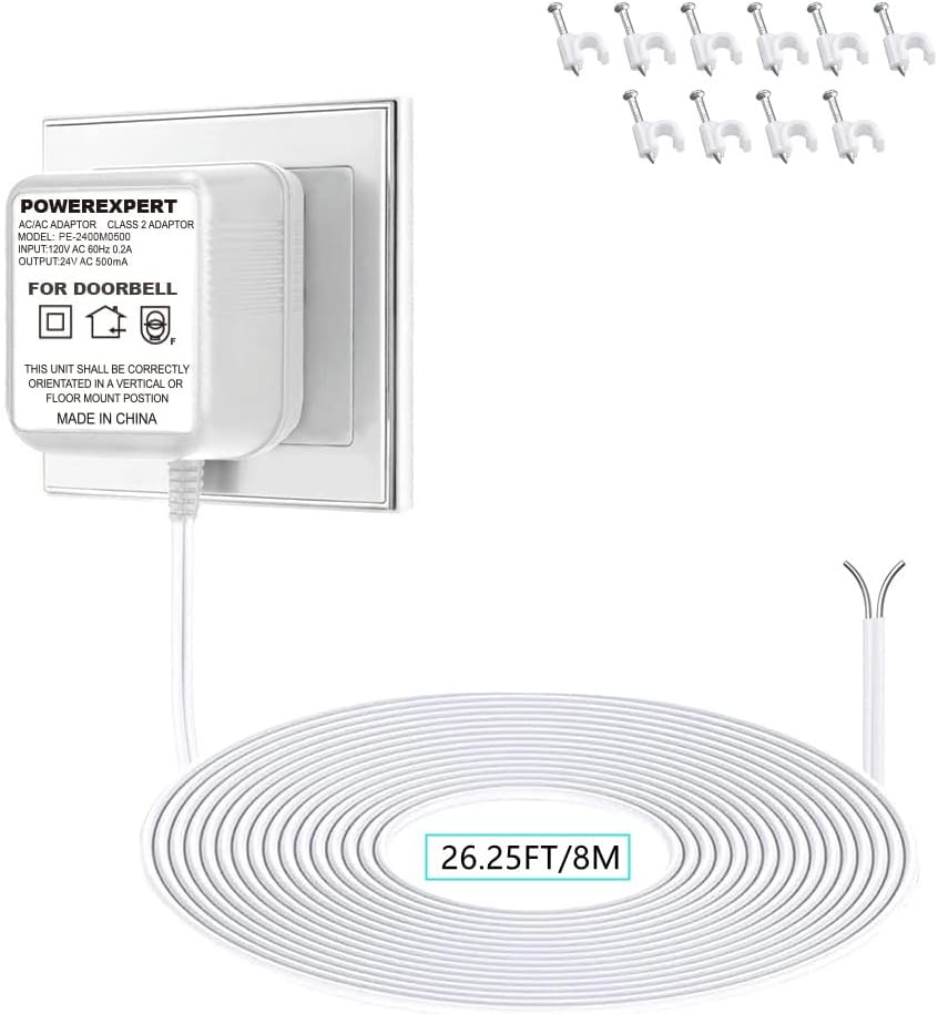 24 Volt Doorbell Power Supply Adapter, C Wire Thermostat Power Adapter