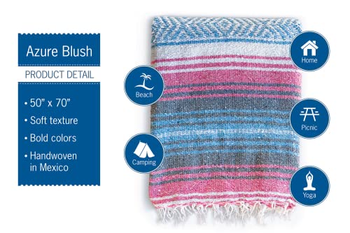 image for Benevolence LA Authentic Handwoven Mexican Blanket | Yoga Blankets, Ou