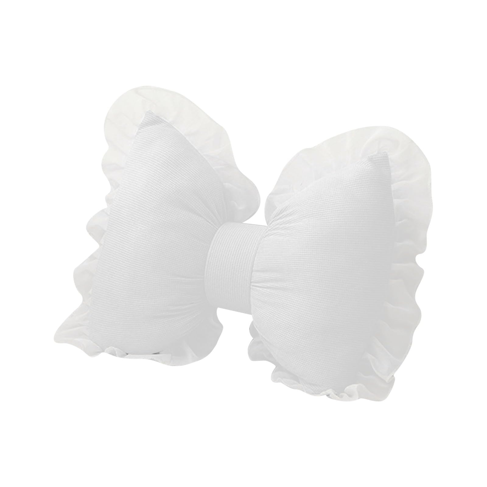 Pillows Couch Bow Pillow Cute Bow Shaped Pillows Lumbar Pillow Home Decorative Bowknot Throw Pillow Cushion For Sofa Couch Bed Living Room Bedroom Car Backrest Cushion Mid Throw Pillows for (White, A)