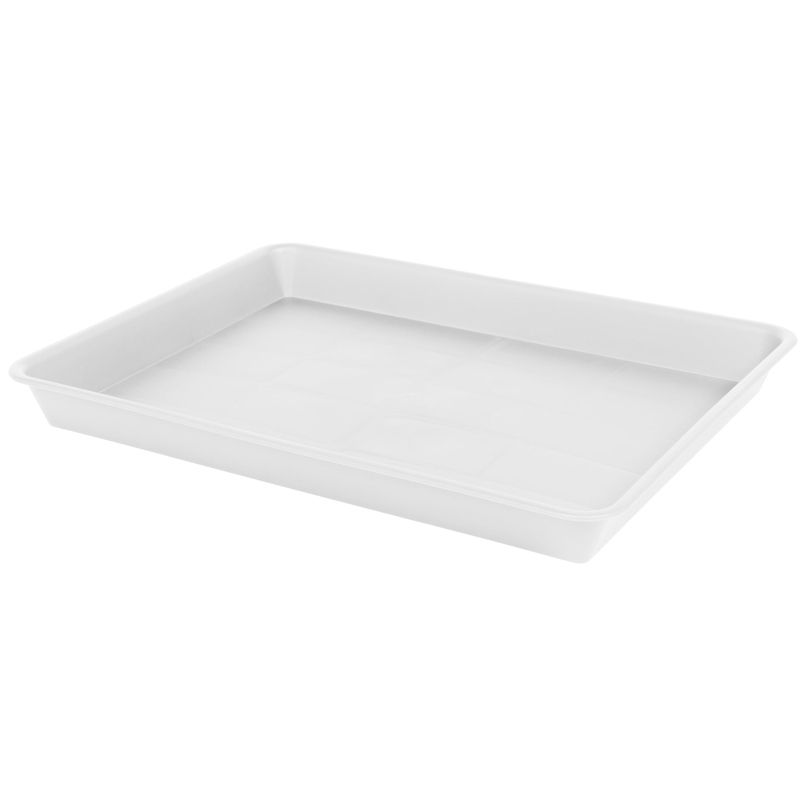 VUWEZ Plant Saucer Growing Trays, Seed Starter Tray, 14"x11", Heavy Sturdy Plastic Microgreens Tray, Propagation Tray Rectangular, Humidity Tray,