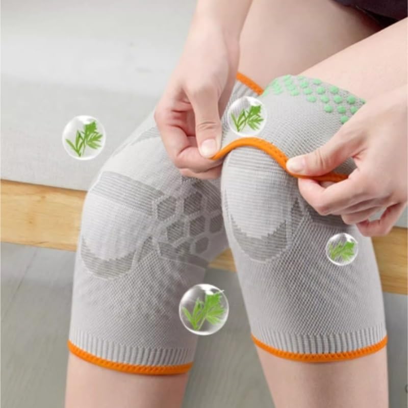 Exercise, protection Graphene Wormwood Kneepads With Heating for Men and Women Middle-aged And Elderly Joints for Fitness, cycling, running, playing football