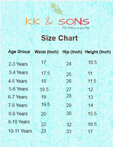 Image of KK & SONS Stylish Denim Skirt for Girls(Blue Denim with Belt)
