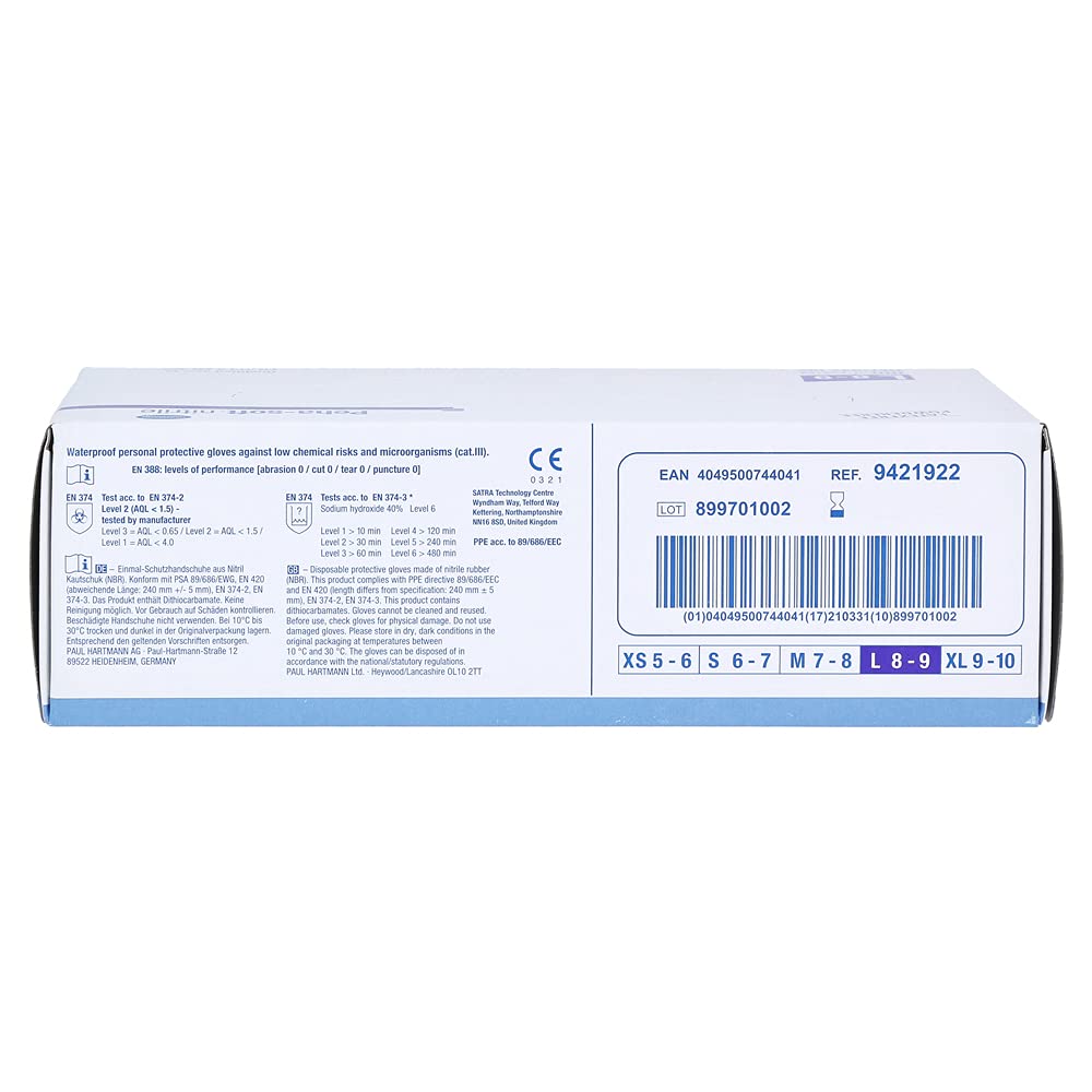 PEHA Soft Guanto di nitrile RF 942192 T L 100 U