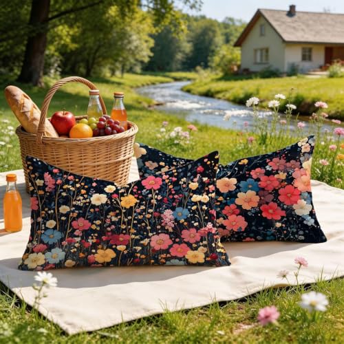 Fleur canapé rectangulaire protège oreiller imperméable lot de 2