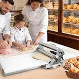 Teigmaschine Aus Edelstahl,Teigausrollmaschine FüR BäCkereien, Pizza, Croissants (Optional:...