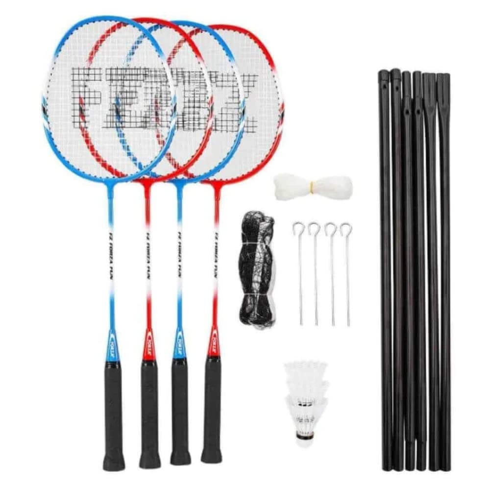 FZ Forza Summer Fun Badminton Racket Set with Net (4 Rackets)