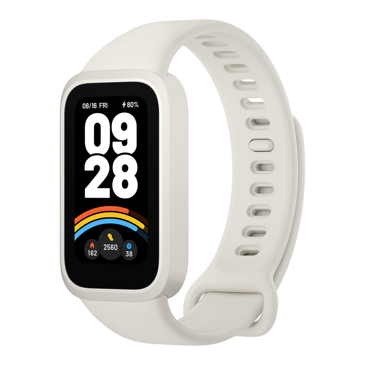 XIAOMI Smart Band 9 Active - Pulsera de Actividad, autonomía de hasta 18 días, Pantalla TFT de 1,47" con tasa de refresco de 60 Hz, 5ATM, App Mi Fitness, Blanco (Versión ES)