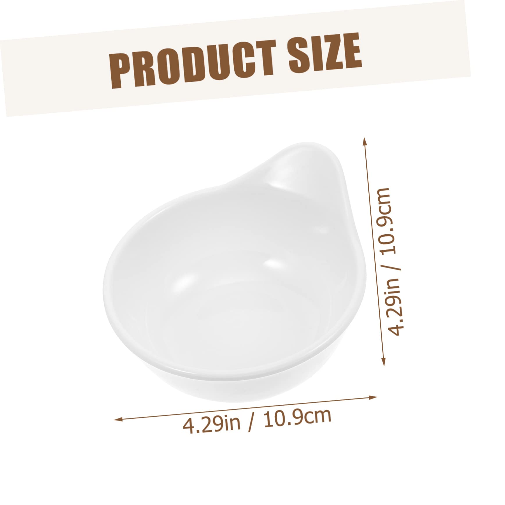 Unomor 6pcs Melamine Dish Mini Prep Dish Seasoning Plate Sauce Bowl Dipping Dishes Dumpling Dipping Dish Appetizer Plates Seasoning Bowl Sauce Cups Pottery Sauce Dish Flatware Tray White