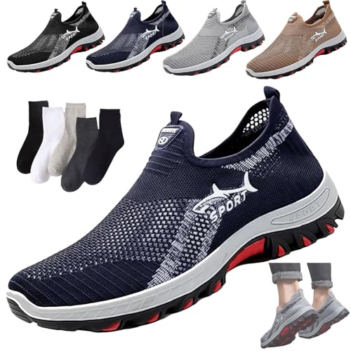Jarv Cooling Comfort Sneaker, Atlacoast Shoes for Men, Soft Bottom Comfy Casual Anti-Slip Slip on Summer for Commuting