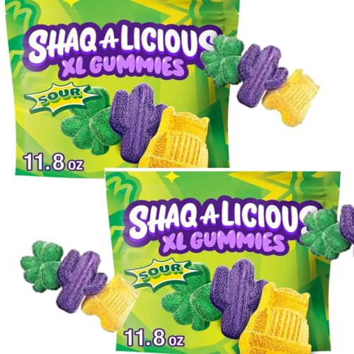 Shaq_a_Licious XL Gummies Original Flavor Chewy Candy (Sour 2packs)