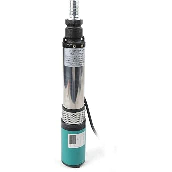 Deep Well Pump 320 W Solar Fountain Pump Stainless Steel DC 24 V Water Pump Submersible Pump 25 m 5 m /h Screw Pump for Factories Mines Companies and Foun