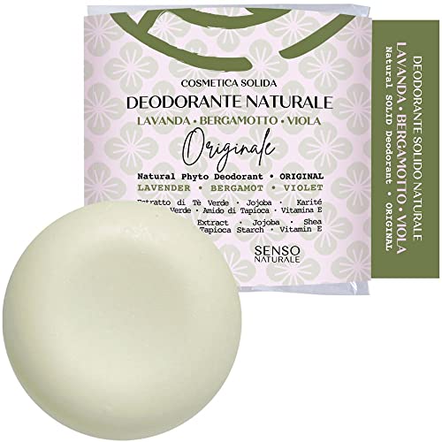 Déodorant solide naturel original avec amidon de tapioca bio extrait de te vert lavande bergamote sans sels d'aluminium sans bicarbonate végétalien simple Cover