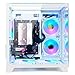 LXZ Desktop PC Computer AMD Ryzen 5 5600G 6 core 3.9GHz, 16G DDR4 RAM, 512G NVME SSD, Tower Computer for Gaming, Home and Office (White)